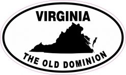 Oval Virginia The Old Dominion Sticker