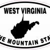 Oval West Virginia The Mountain State Sticker
