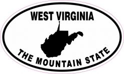 Oval West Virginia The Mountain State Sticker
