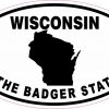 Oval Wisconsin The Badger State Sticker