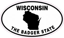 Oval Wisconsin The Badger State Sticker