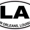 Oval LA New Orleans Louisiana Sticker