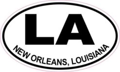 Oval LA New Orleans Louisiana Sticker