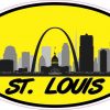 Yellow Oval St. Louis Skyline Sticker