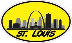 Yellow Oval St. Louis Skyline Sticker