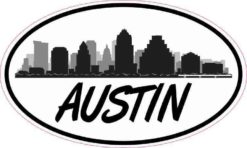 Oval Austin Skyline Sticker