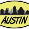 Yellow Oval Austin Skyline Sticker