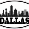 Oval Dallas Skyline Sticker