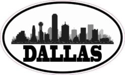 Oval Dallas Skyline Sticker