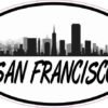 Oval San Francisco Skyline Sticker