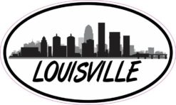 Oval Louisville Skyline Sticker