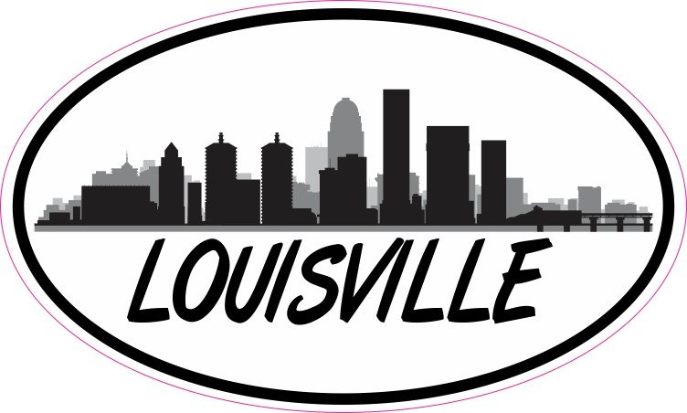 Oval Louisville Skyline Sticker