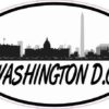 Oval Washington D.C. Skyline Sticker