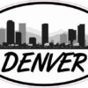 Oval Denver Skyline Sticker