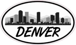 Oval Denver Skyline Sticker