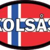 Oval Norway Flag Kolsås Sticker