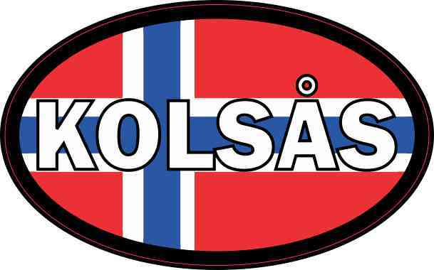 Oval Norway Flag Kolsås Sticker