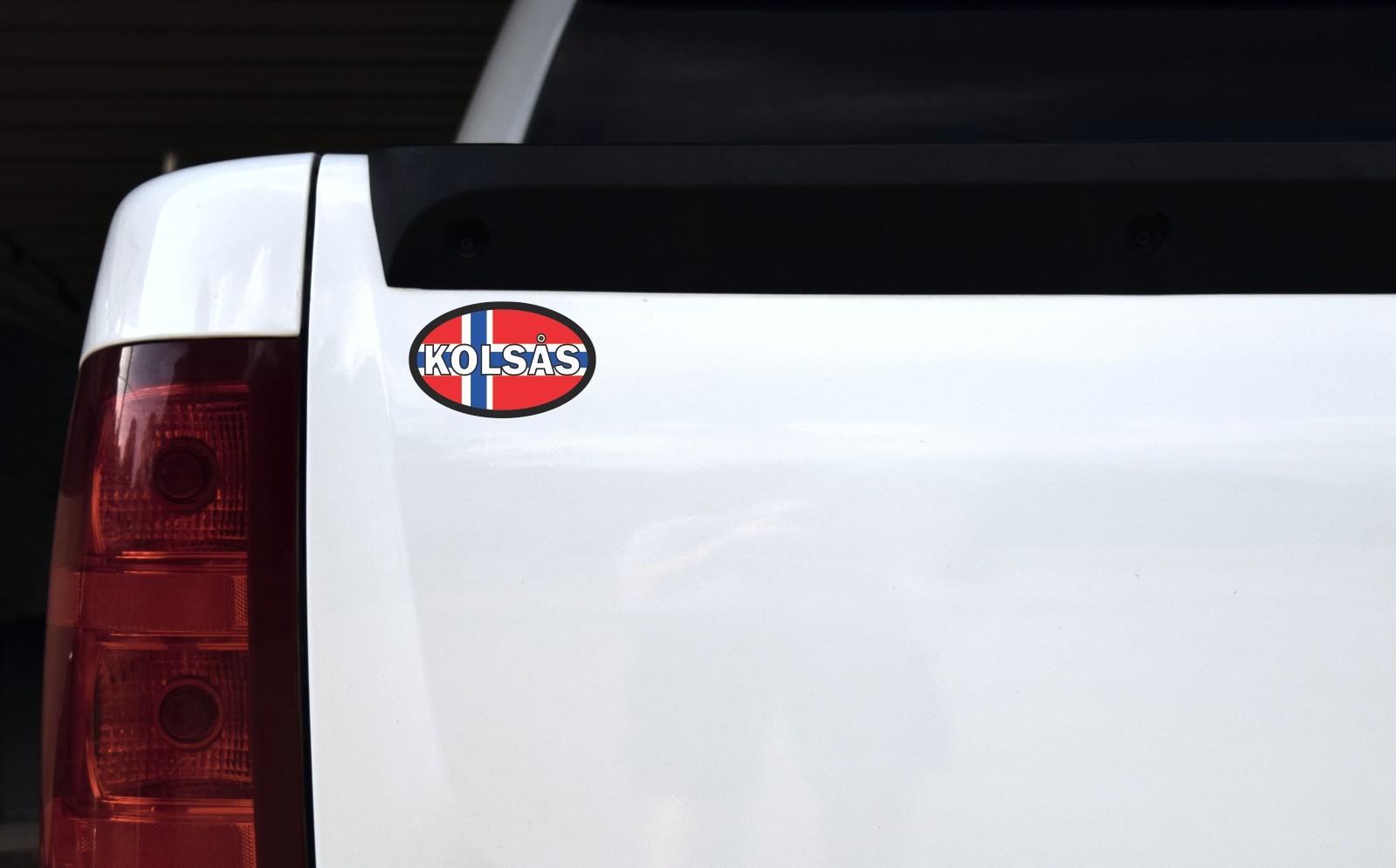 Oval Norway Flag Kolsås Sticker