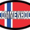 Oval Norway Flag Blommenholm Sticker
