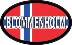 Oval Norway Flag Blommenholm Sticker