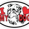 Sheltie Oval I Love My Dog Sticker