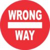 Wrong Way Sticker
