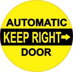Keep Right Automatic Door Sticker