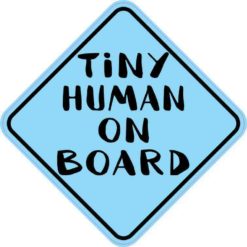 Blue Tiny Human on Board Magnet