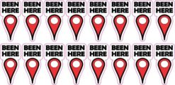 .25in x 1in Been Here Pointer Stickers