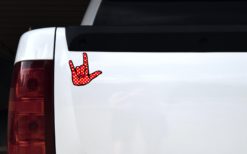 Polka Dot ASL I Love You Sticker
