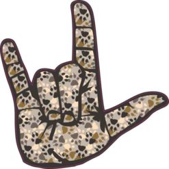 Paw Print ASL I Love You Sticker
