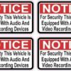 Notice Audio and Video Recording Stickers