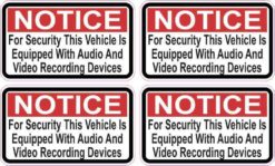 Notice Audio and Video Recording Stickers