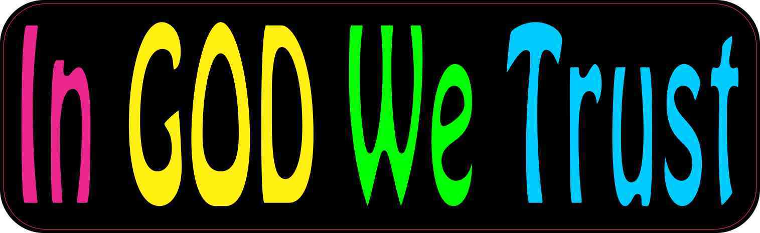 Colorful In God We Trust Magnet