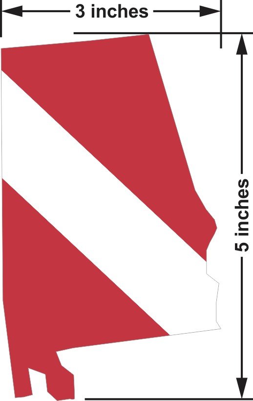 Diver Down Alabama Flag Sticker