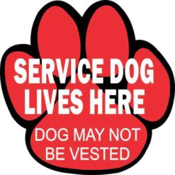 Service Dog Lives Here Sticker