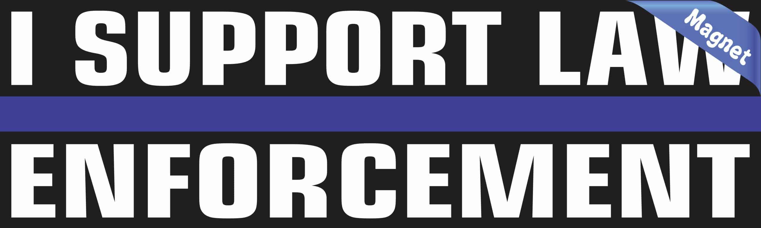StickerTalk I Support Law Enforcement Magnet, 10 inches x 3 inch - Image 2