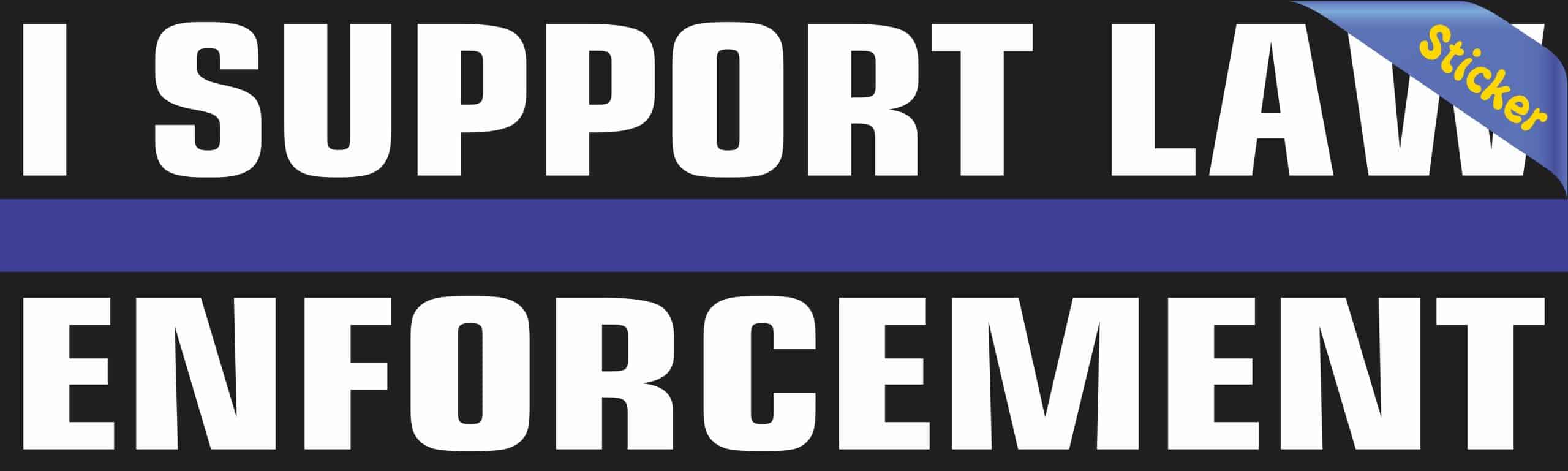 StickerTalk I Support Law Enforcement Vinyl Sticker, 10 inches x - Image 2