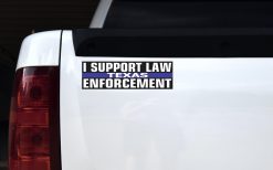 Alternative view of StickerTalk Texas I Support Law Enforcement Magnet, 10 inches x 3 inches