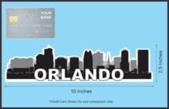 10in x 2.5in Orlando Skyline Sticker