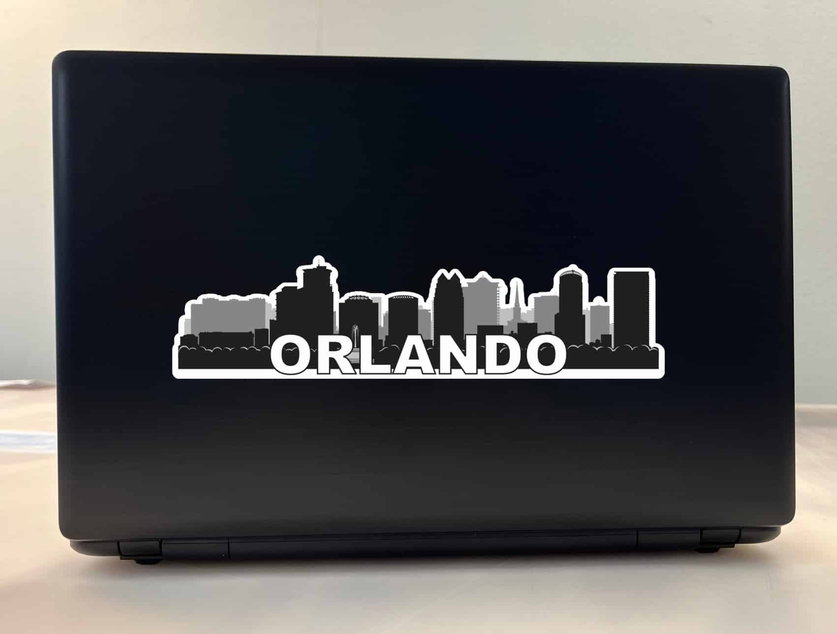 10in x 2.5in Orlando Skyline Sticker