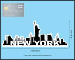 10in x 4in New York Skyline Sticker