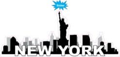 10in x 4in New York Skyline Sticker