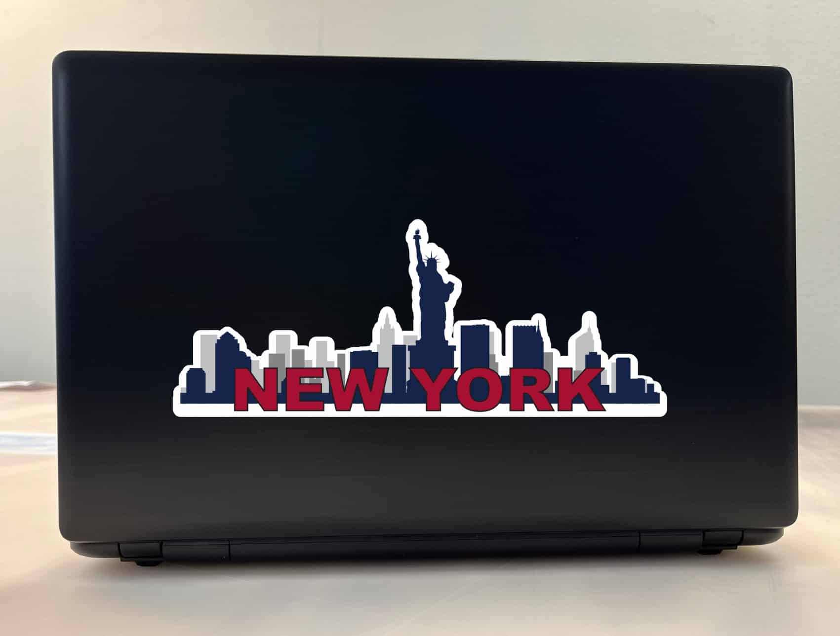 10in x 4in Patriotic New York Skyline Sticker