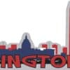 10in x 3.25in Patriotic Washington D.C. Skyline Sticker