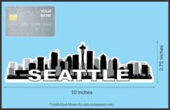 10in x 2.75in Seattle Skyline Sticker