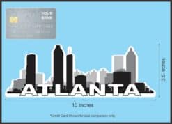 10in x 3.5in Atlanta Skyline Sticker
