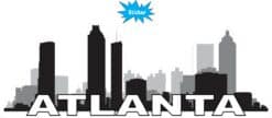 10in x 3.5in Atlanta Skyline Sticker