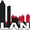 Red Atlanta Skyline Sticker