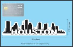 10in x 3in Houston Skyline Sticker